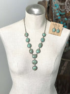 The Minidoka Lariat Necklace Set-Necklaces-Calli Co., Turquoise and Silver Jewelry, Native American Handmade, Zuni Tribe, Navajo Tribe, Brock Texas