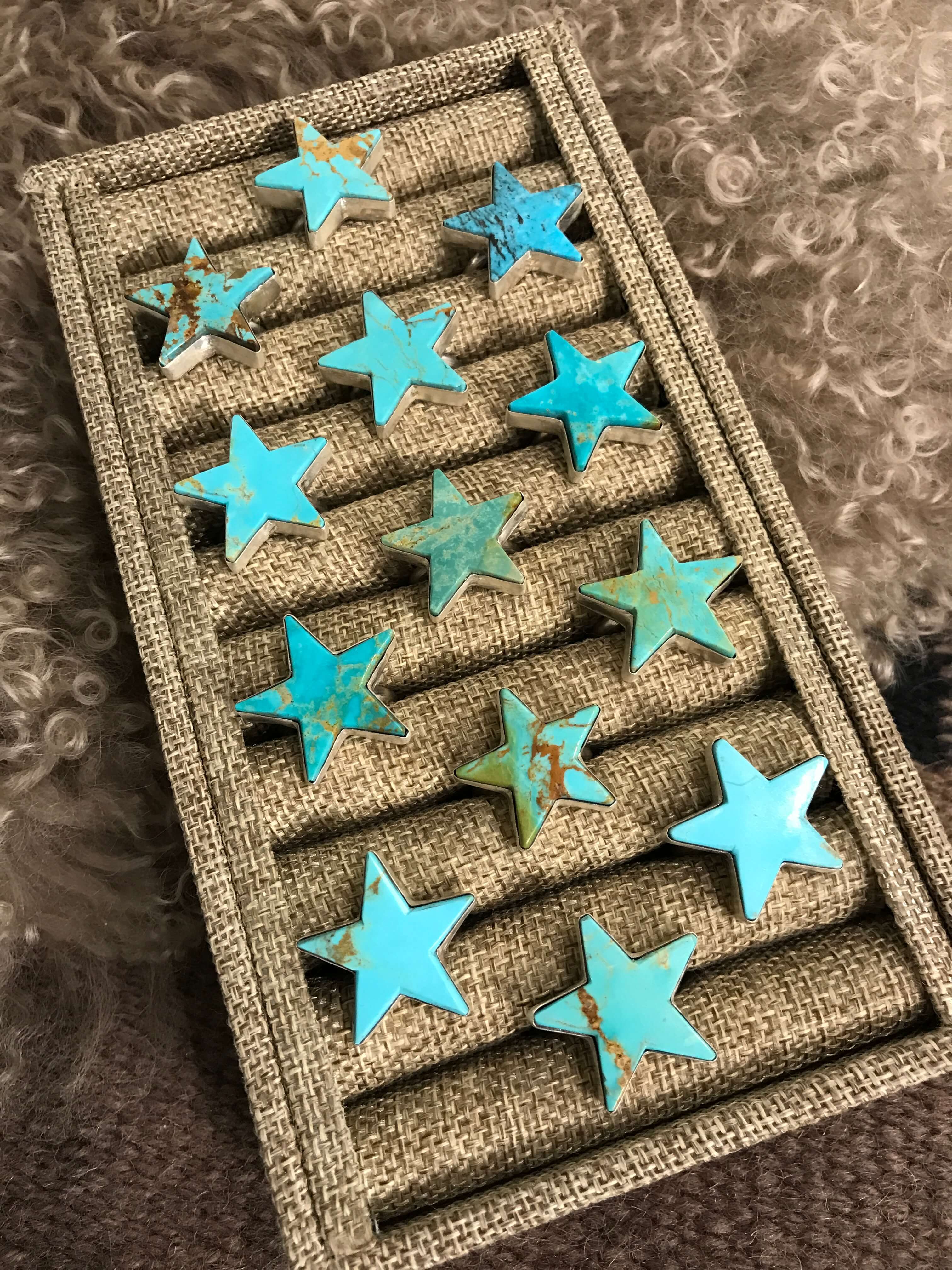 The Stardust Adjustable Turquoise Rings-Rings-Calli Co., Turquoise and Silver Jewelry, Native American Handmade, Zuni Tribe, Navajo Tribe, Brock Texas