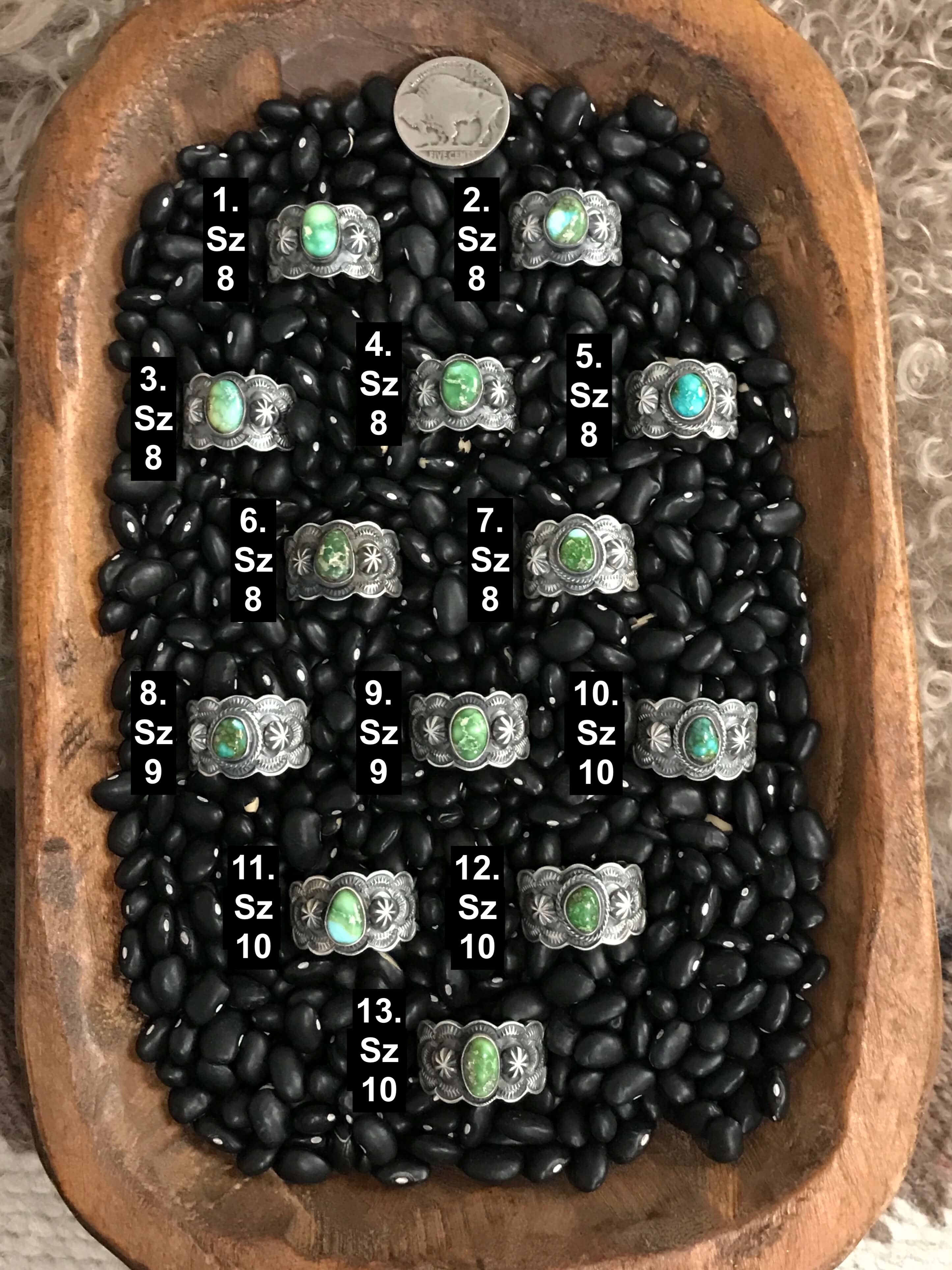 The Willowick Rings-Rings-Calli Co., Turquoise and Silver Jewelry, Native American Handmade, Zuni Tribe, Navajo Tribe, Brock Texas