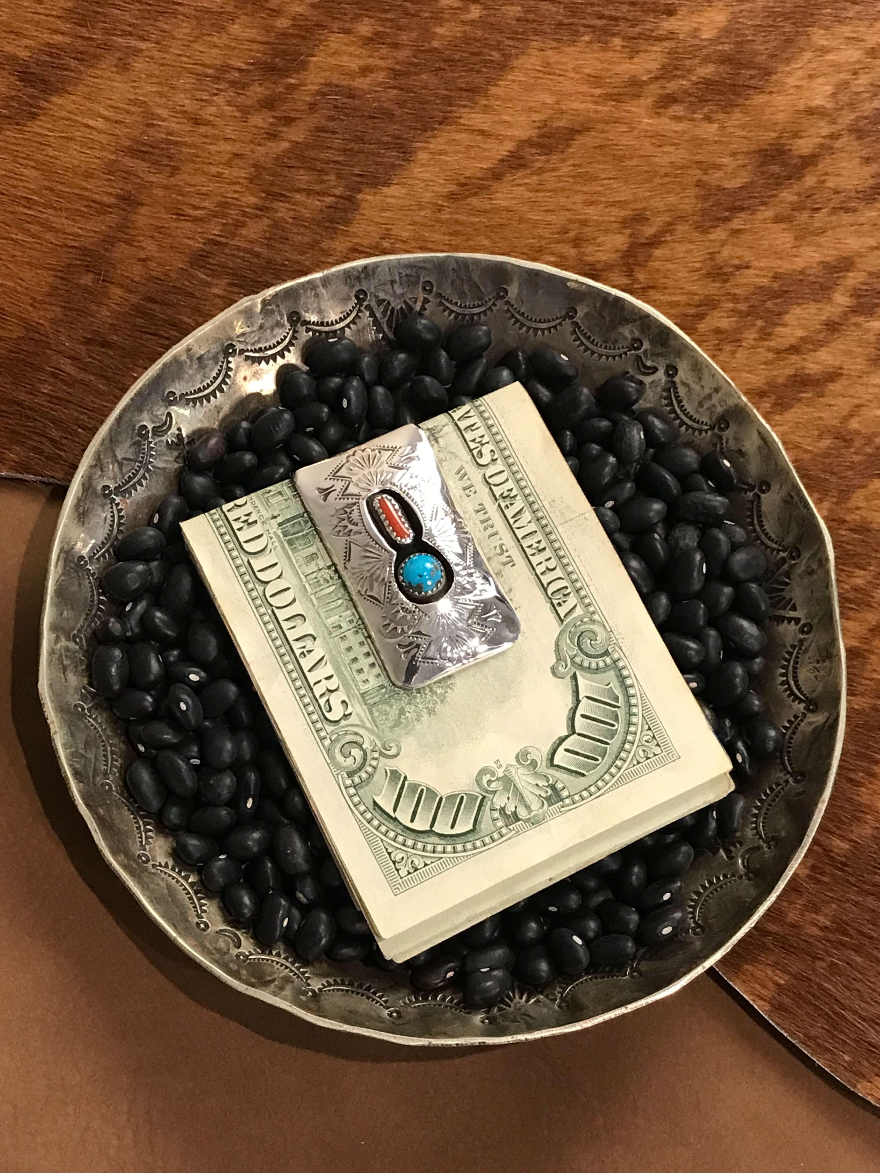 The Red Mesa Money Clip-Miscellaneous-Calli Co., Turquoise and Silver Jewelry, Native American Handmade, Zuni Tribe, Navajo Tribe, Brock Texas
