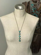 The Arroyo 5 Stone Lariat, 19-Necklaces-Calli Co., Turquoise and Silver Jewelry, Native American Handmade, Zuni Tribe, Navajo Tribe, Brock Texas