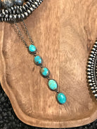 The Arroyo 5 Stone Lariat, 21-Necklaces-Calli Co., Turquoise and Silver Jewelry, Native American Handmade, Zuni Tribe, Navajo Tribe, Brock Texas