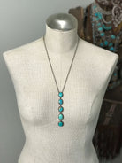 The Arroyo 5 Stone Lariat, 21-Necklaces-Calli Co., Turquoise and Silver Jewelry, Native American Handmade, Zuni Tribe, Navajo Tribe, Brock Texas