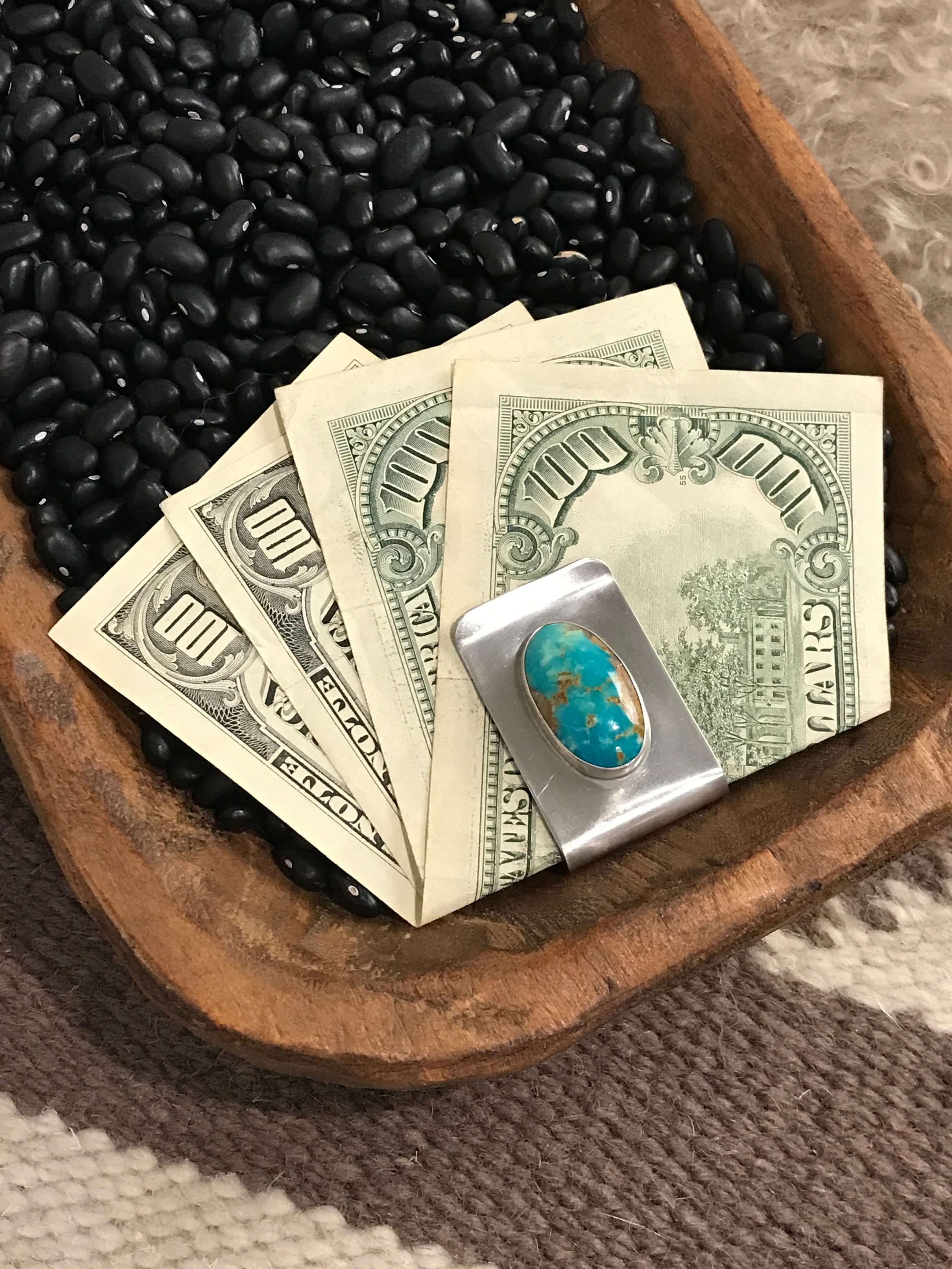 The Stillington Money Clip, 1-Miscellaneous-Calli Co., Turquoise and Silver Jewelry, Native American Handmade, Zuni Tribe, Navajo Tribe, Brock Texas