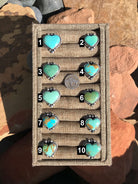 The Biggie Adjustable Heart Rings-Rings-Calli Co., Turquoise and Silver Jewelry, Native American Handmade, Zuni Tribe, Navajo Tribe, Brock Texas