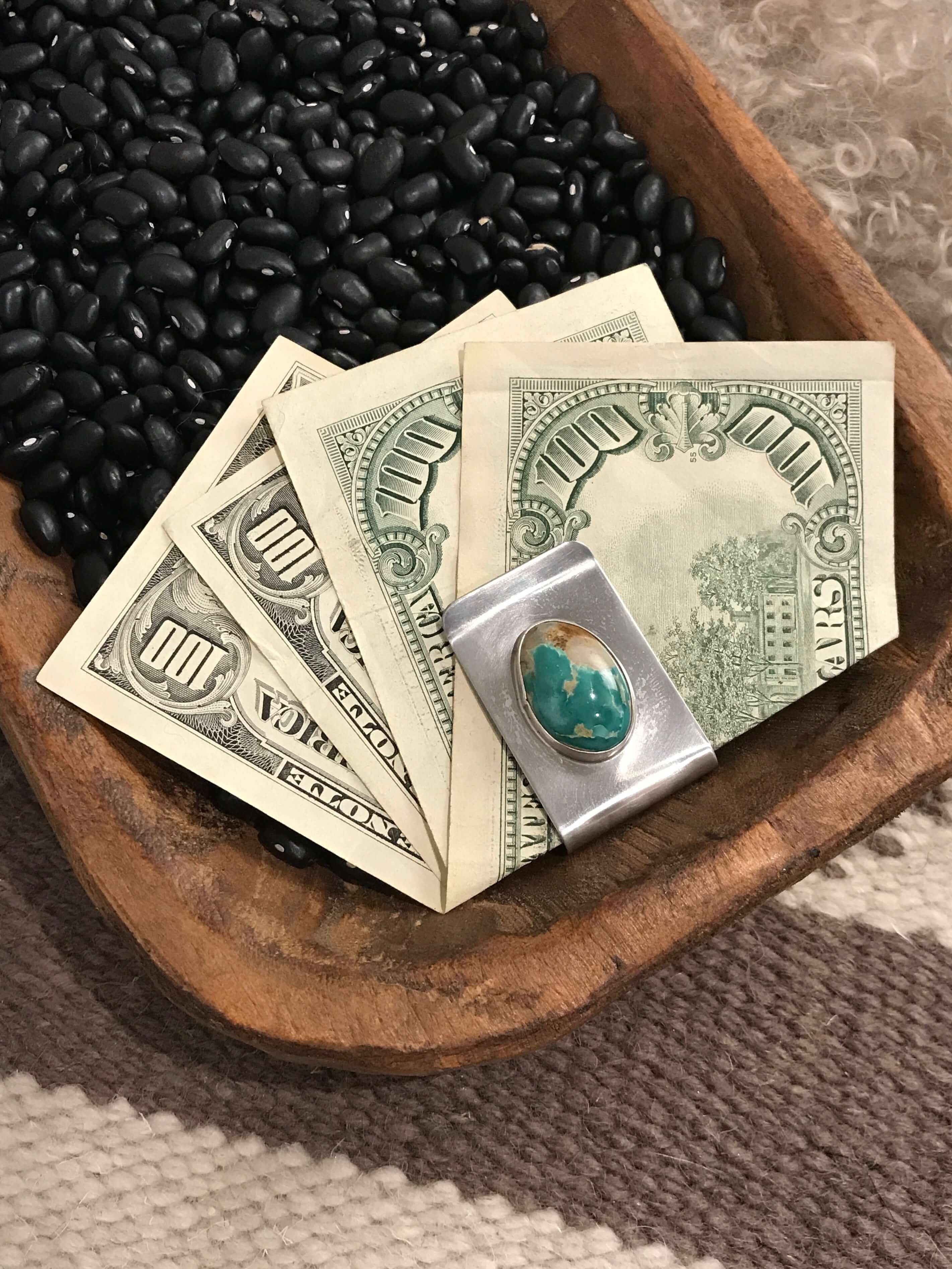 The Stillington Money Clip, 2-Miscellaneous-Calli Co., Turquoise and Silver Jewelry, Native American Handmade, Zuni Tribe, Navajo Tribe, Brock Texas