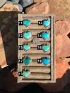 The Biggie Adjustable Heart Rings-Rings-Calli Co., Turquoise and Silver Jewelry, Native American Handmade, Zuni Tribe, Navajo Tribe, Brock Texas