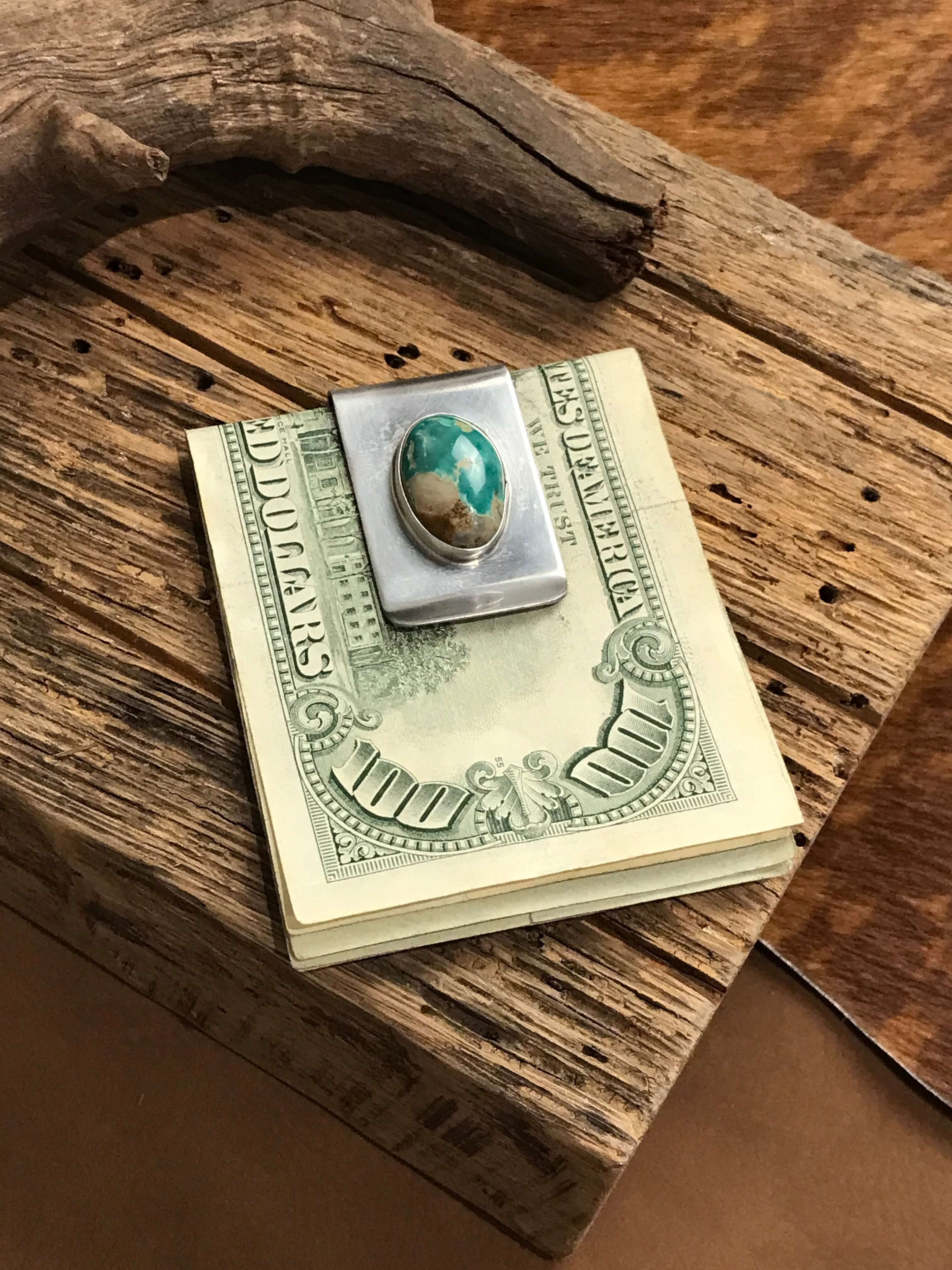 The Stillington Money Clip, 2-Miscellaneous-Calli Co., Turquoise and Silver Jewelry, Native American Handmade, Zuni Tribe, Navajo Tribe, Brock Texas