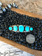 The Upala Turquoise Row Cuff-Bracelets & Cuffs-Calli Co., Turquoise and Silver Jewelry, Native American Handmade, Zuni Tribe, Navajo Tribe, Brock Texas