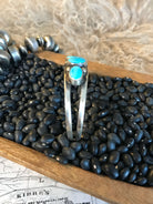 The Upala Turquoise Row Cuff-Bracelets & Cuffs-Calli Co., Turquoise and Silver Jewelry, Native American Handmade, Zuni Tribe, Navajo Tribe, Brock Texas