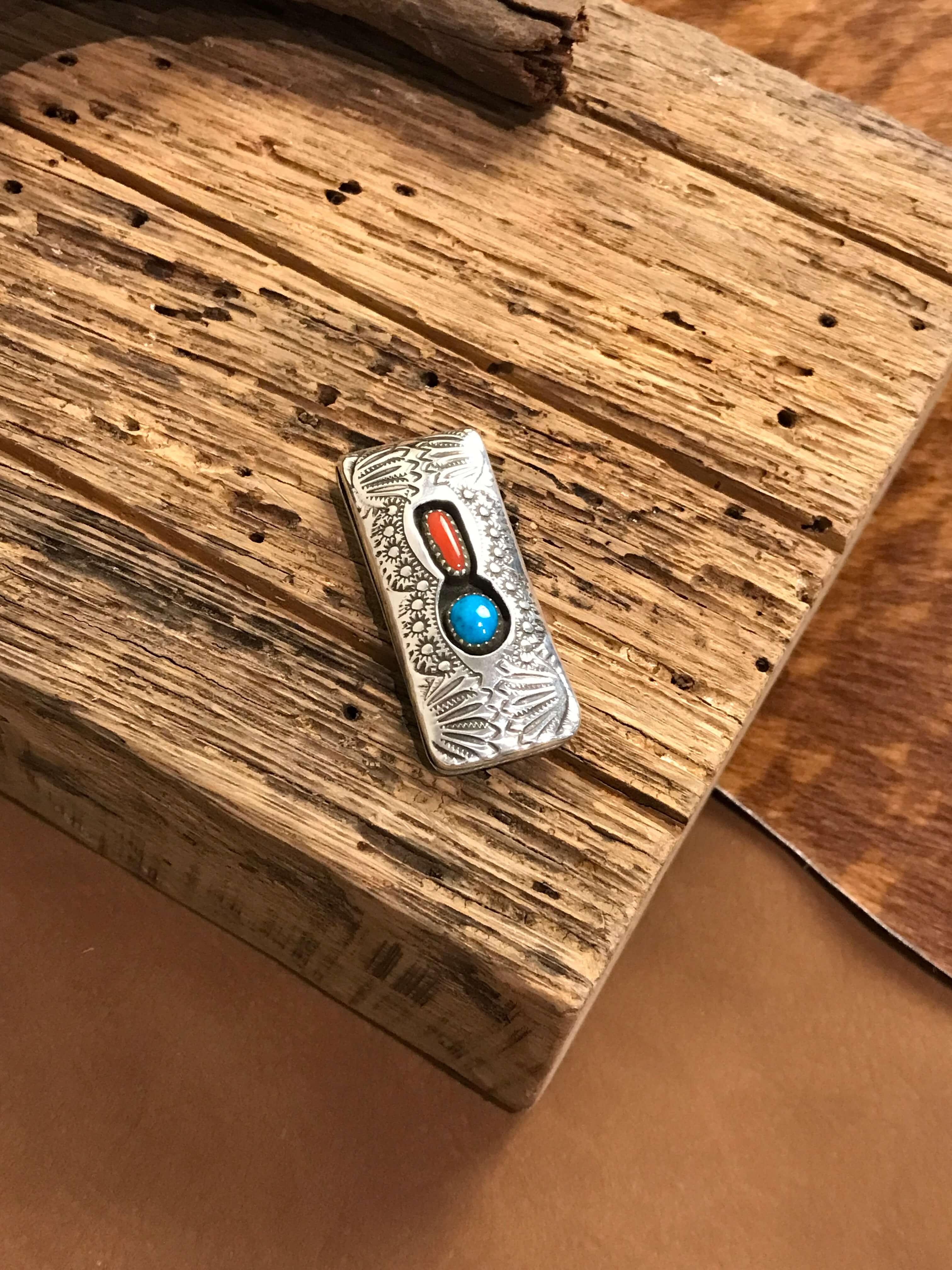 The Minnewaukan Money Clip, 2-Miscellaneous-Calli Co., Turquoise and Silver Jewelry, Native American Handmade, Zuni Tribe, Navajo Tribe, Brock Texas