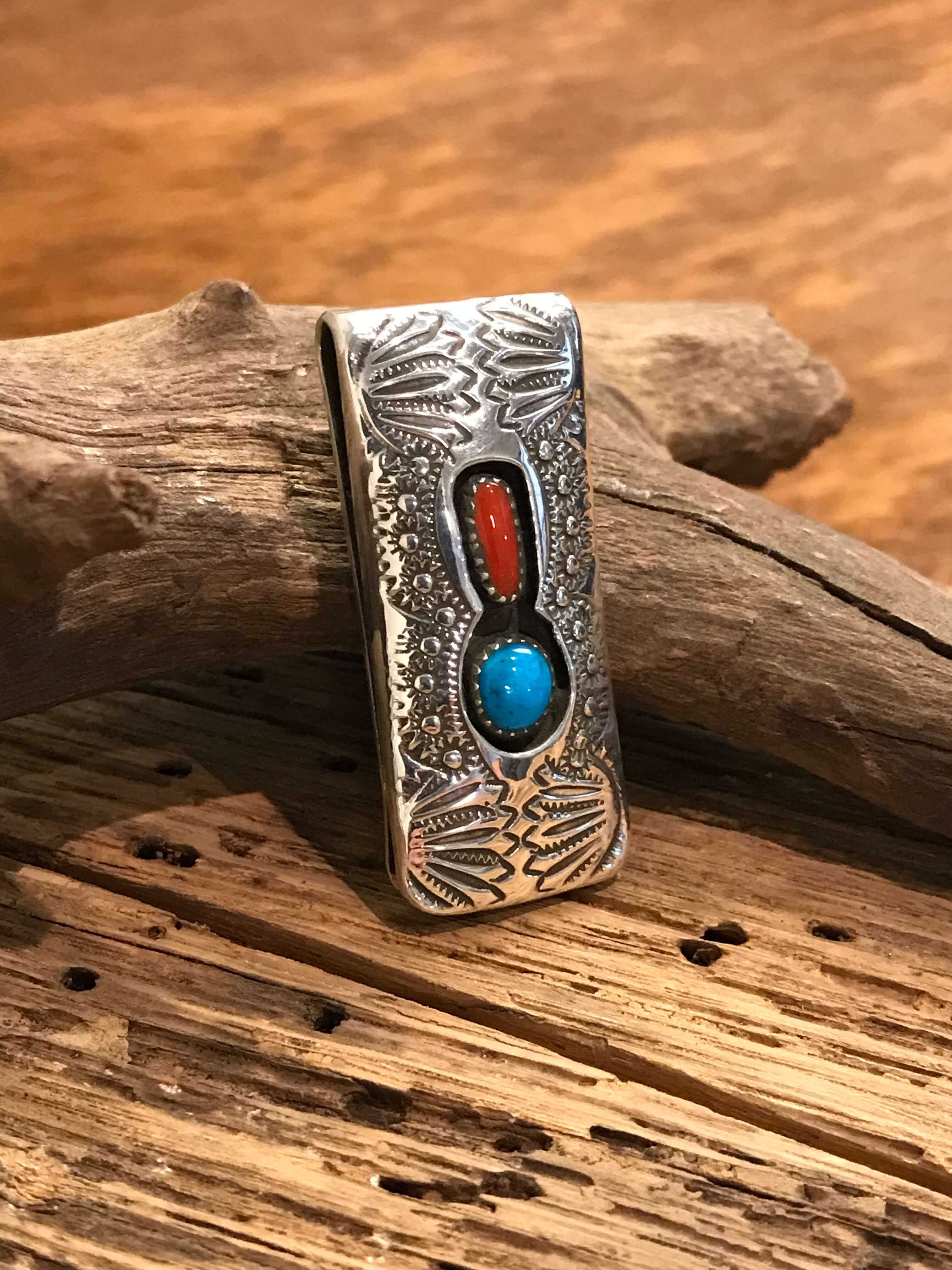 The Minnewaukan Money Clip, 2-Miscellaneous-Calli Co., Turquoise and Silver Jewelry, Native American Handmade, Zuni Tribe, Navajo Tribe, Brock Texas
