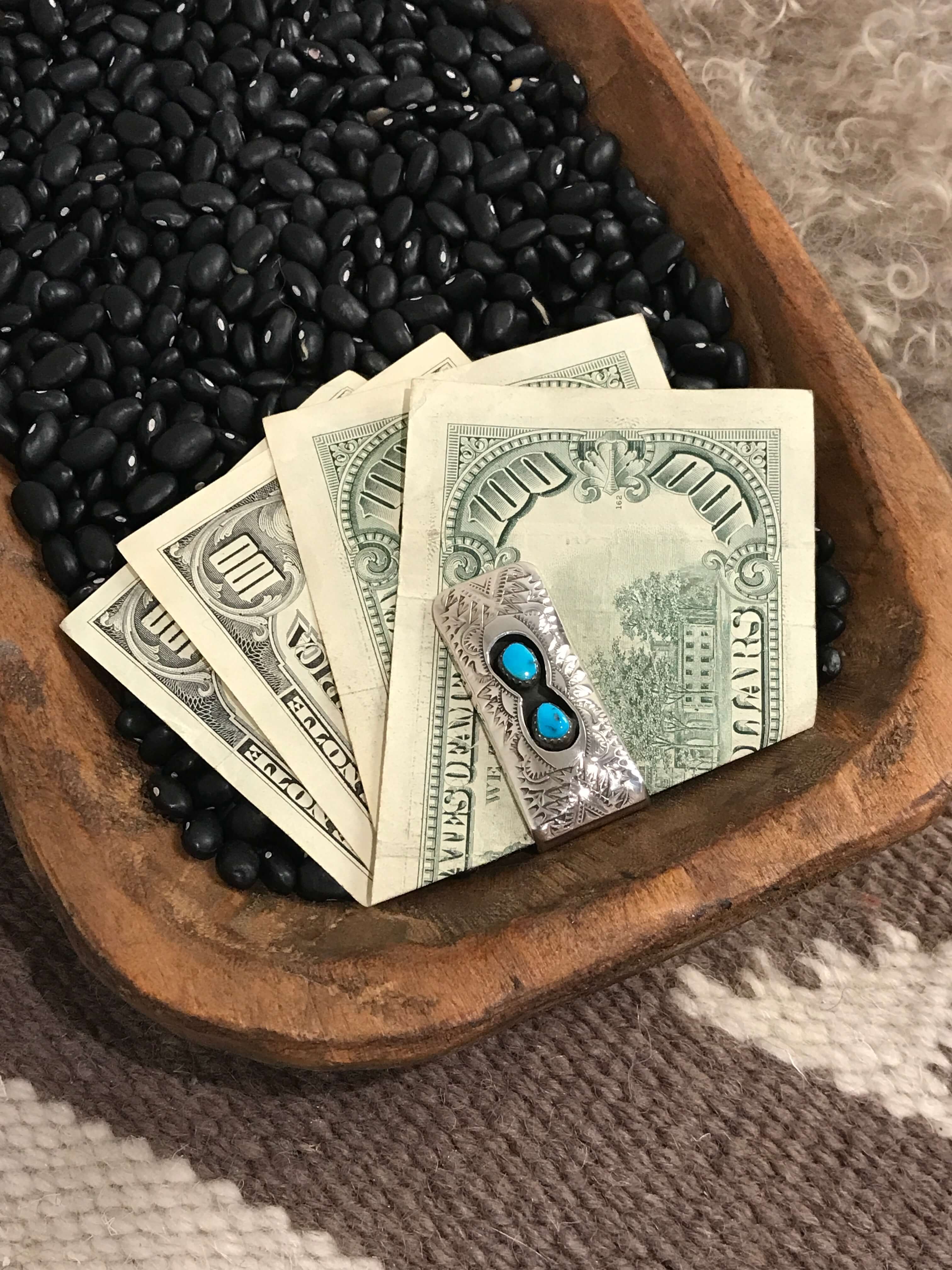 The Minnewaukan Money Clip, 3-Miscellaneous-Calli Co., Turquoise and Silver Jewelry, Native American Handmade, Zuni Tribe, Navajo Tribe, Brock Texas