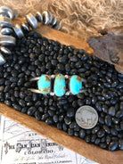 The Triple Stone Cuff, 7-Bracelets & Cuffs-Calli Co., Turquoise and Silver Jewelry, Native American Handmade, Zuni Tribe, Navajo Tribe, Brock Texas