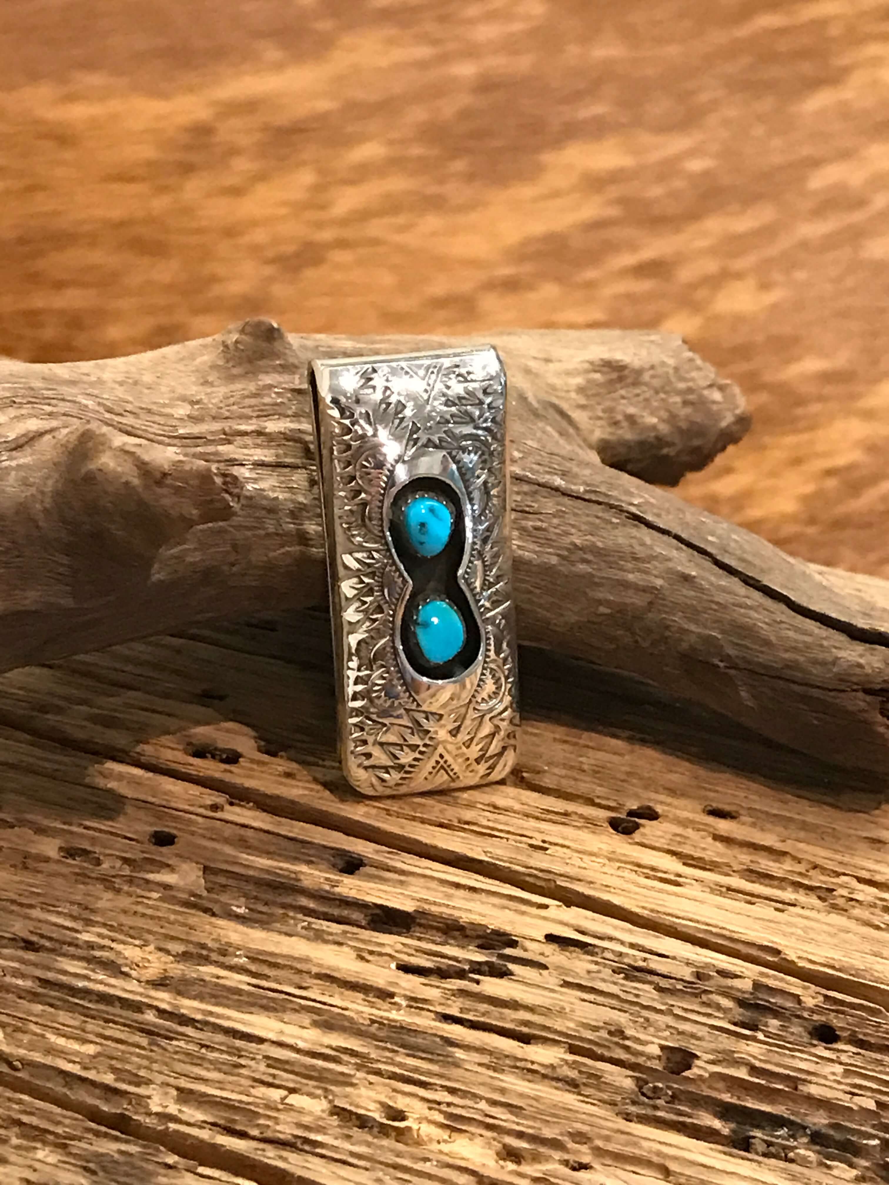 The Minnewaukan Money Clip, 3-Miscellaneous-Calli Co., Turquoise and Silver Jewelry, Native American Handmade, Zuni Tribe, Navajo Tribe, Brock Texas