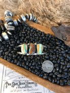 The Triple Stone Cuff, 4-Bracelets & Cuffs-Calli Co., Turquoise and Silver Jewelry, Native American Handmade, Zuni Tribe, Navajo Tribe, Brock Texas