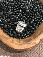 The Tango Ring, Sz 9.5-Rings-Calli Co., Turquoise and Silver Jewelry, Native American Handmade, Zuni Tribe, Navajo Tribe, Brock Texas