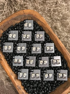 The Stamped Huggie Hoops-Earrings-Calli Co., Turquoise and Silver Jewelry, Native American Handmade, Zuni Tribe, Navajo Tribe, Brock Texas