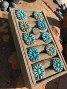 The Woods Adjustable Turquoise Cluster Rings-Rings-Calli Co., Turquoise and Silver Jewelry, Native American Handmade, Zuni Tribe, Navajo Tribe, Brock Texas