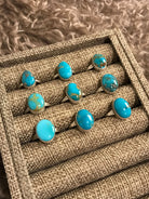 The Lola Rings-Rings-Calli Co., Turquoise and Silver Jewelry, Native American Handmade, Zuni Tribe, Navajo Tribe, Brock Texas