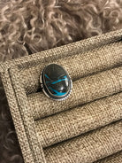 The Ridgin Ring 2, Sz 9 xx-Rings-Calli Co., Turquoise and Silver Jewelry, Native American Handmade, Zuni Tribe, Navajo Tribe, Brock Texas