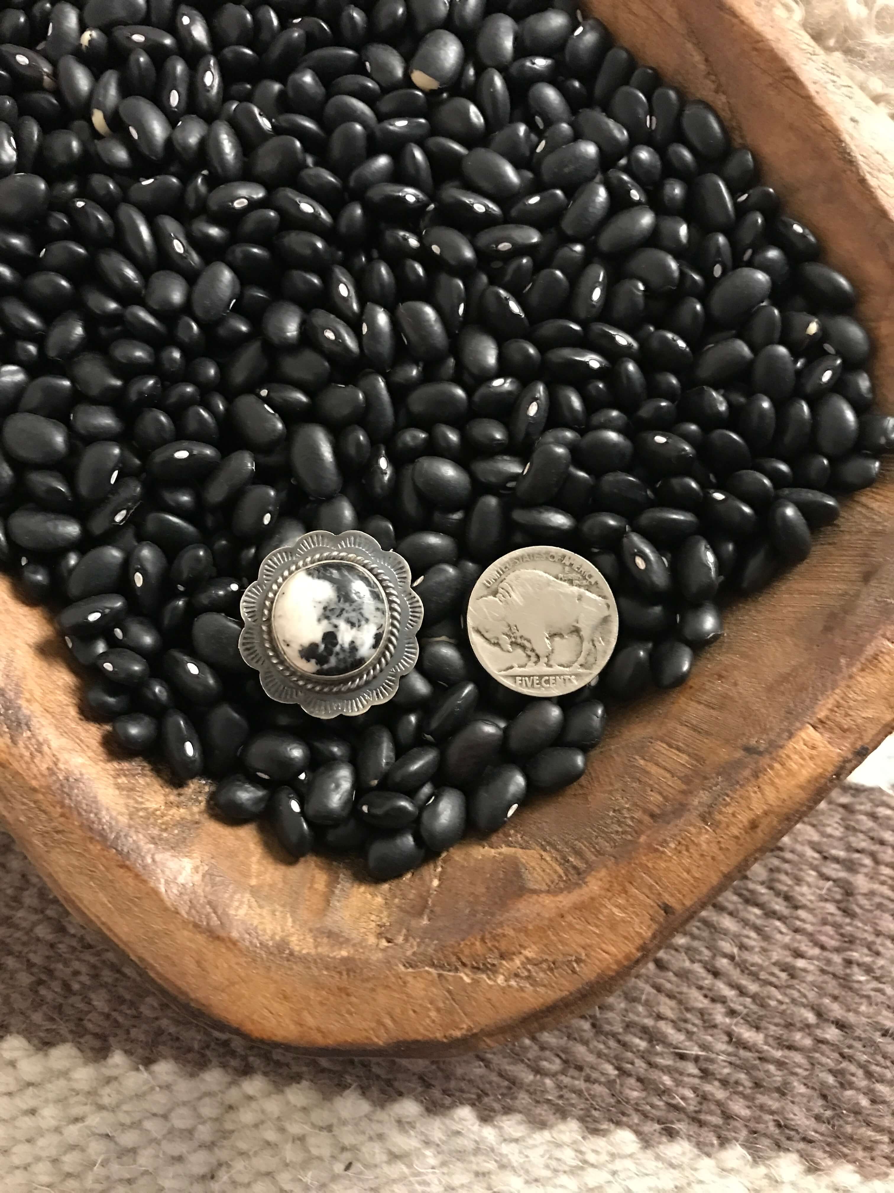 The Maya Ring, Sz 7.5-Rings-Calli Co., Turquoise and Silver Jewelry, Native American Handmade, Zuni Tribe, Navajo Tribe, Brock Texas