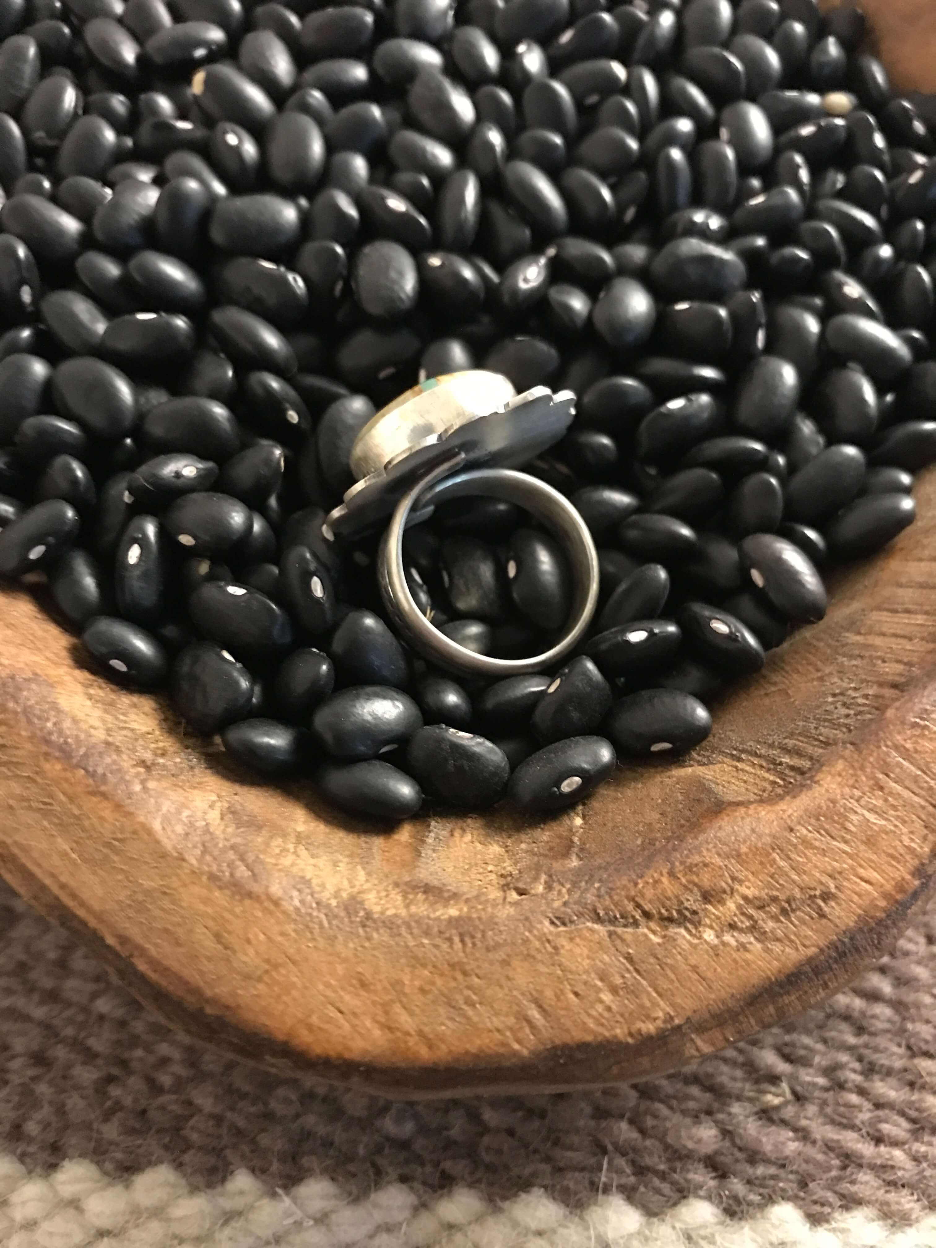 The Thunder Road Adjustable Ring, 2 xx-Rings-Calli Co., Turquoise and Silver Jewelry, Native American Handmade, Zuni Tribe, Navajo Tribe, Brock Texas