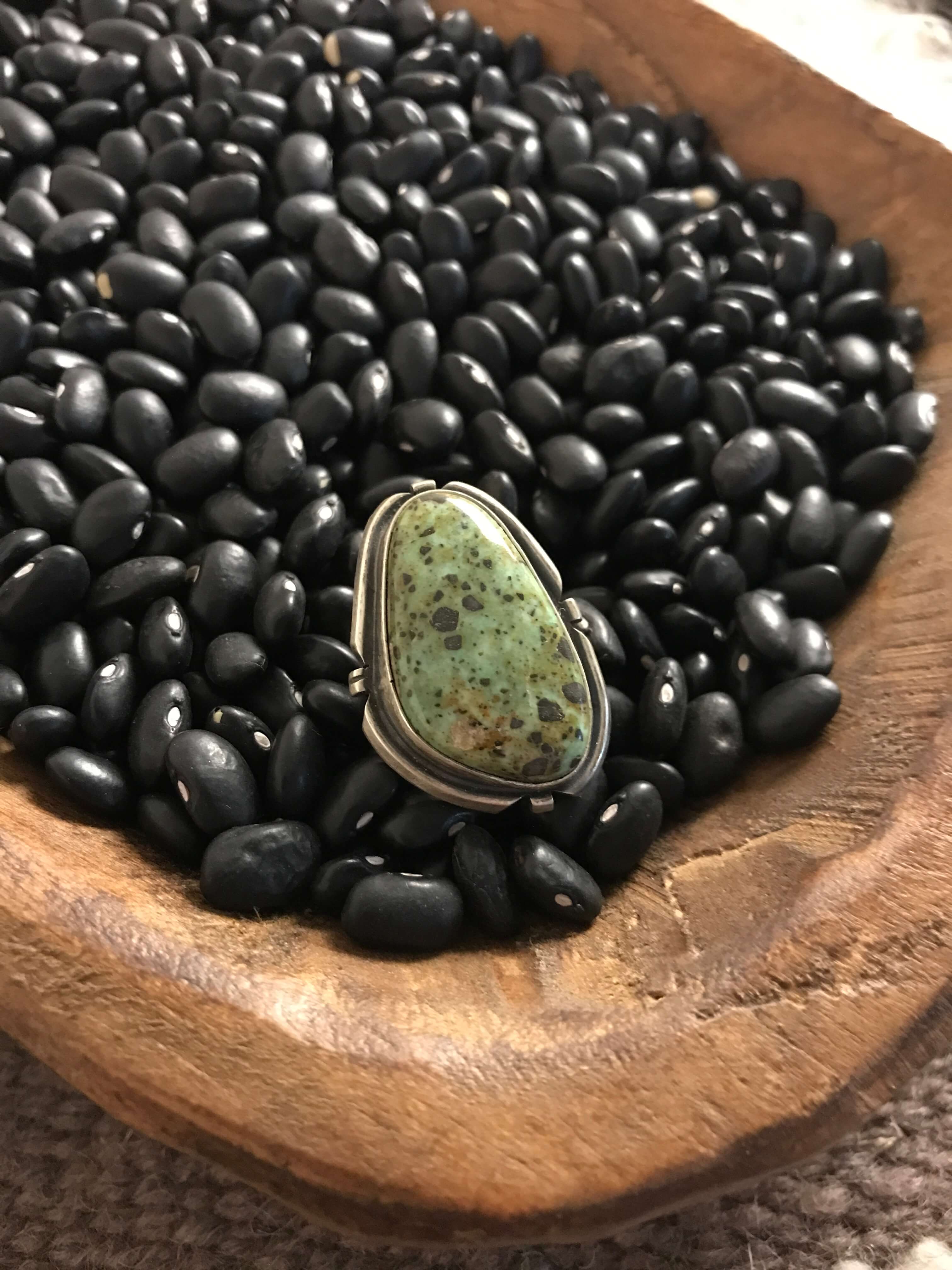 The Edisto Adjustable Ring, 6 xx-Rings-Calli Co., Turquoise and Silver Jewelry, Native American Handmade, Zuni Tribe, Navajo Tribe, Brock Texas