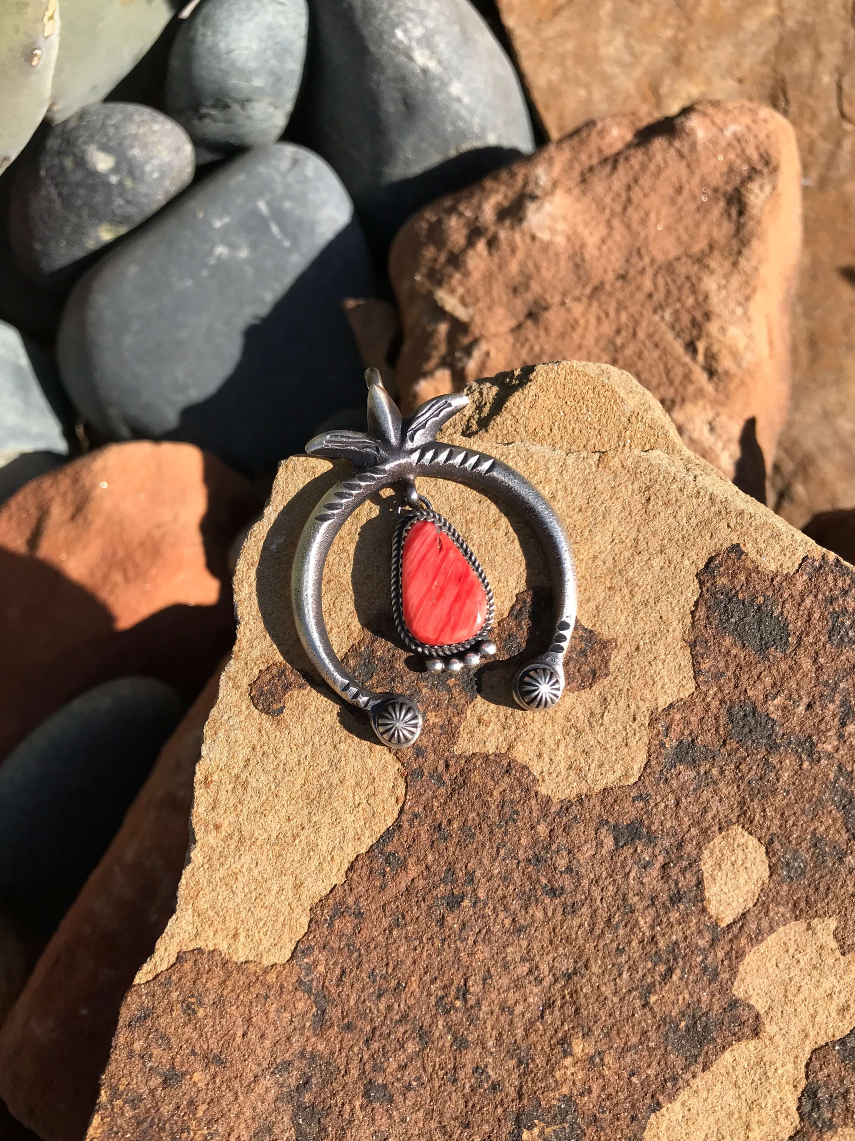 The Naja Pendant, 12-Pendants-Calli Co., Turquoise and Silver Jewelry, Native American Handmade, Zuni Tribe, Navajo Tribe, Brock Texas