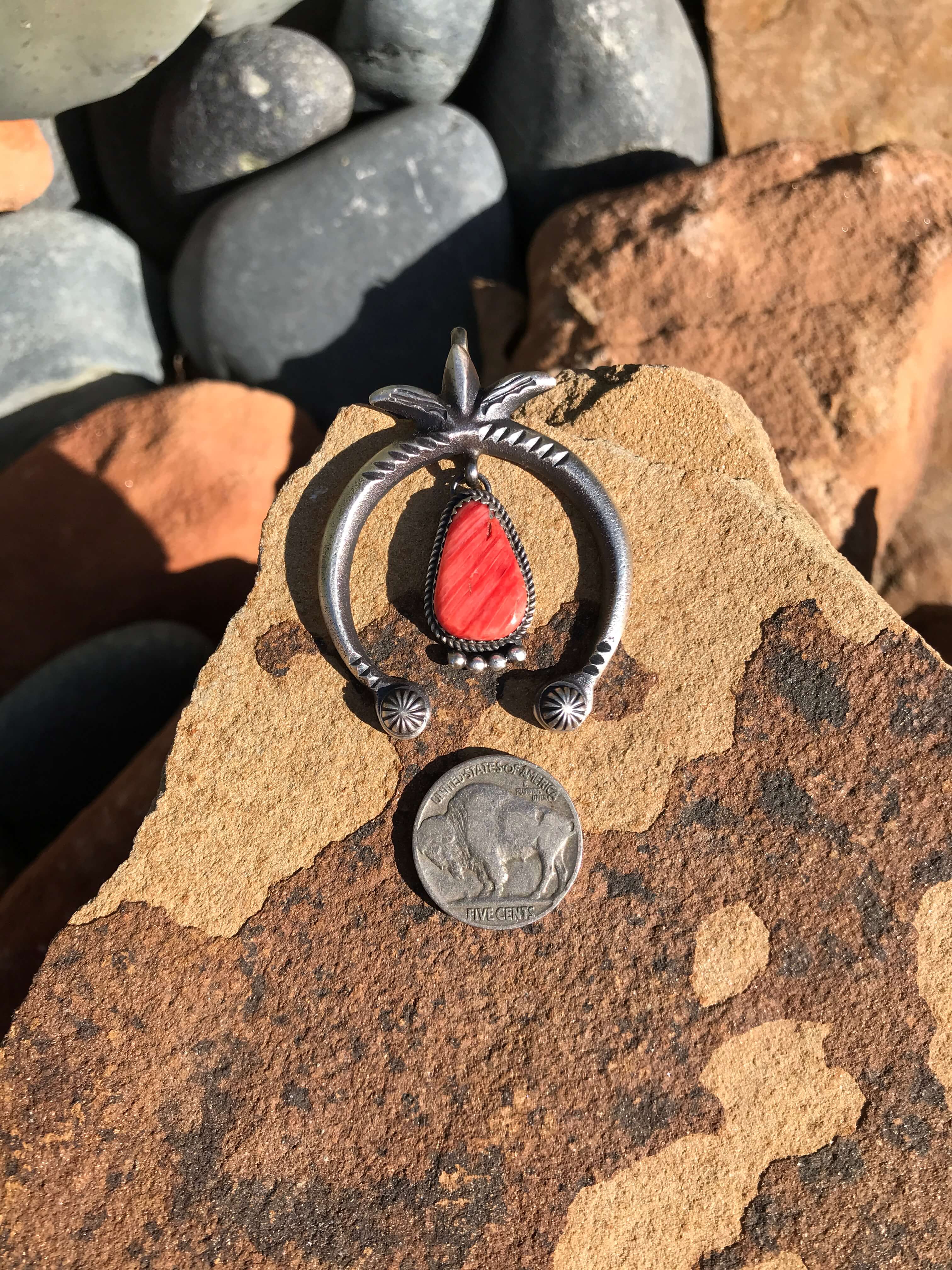 The Naja Pendant, 12-Pendants-Calli Co., Turquoise and Silver Jewelry, Native American Handmade, Zuni Tribe, Navajo Tribe, Brock Texas