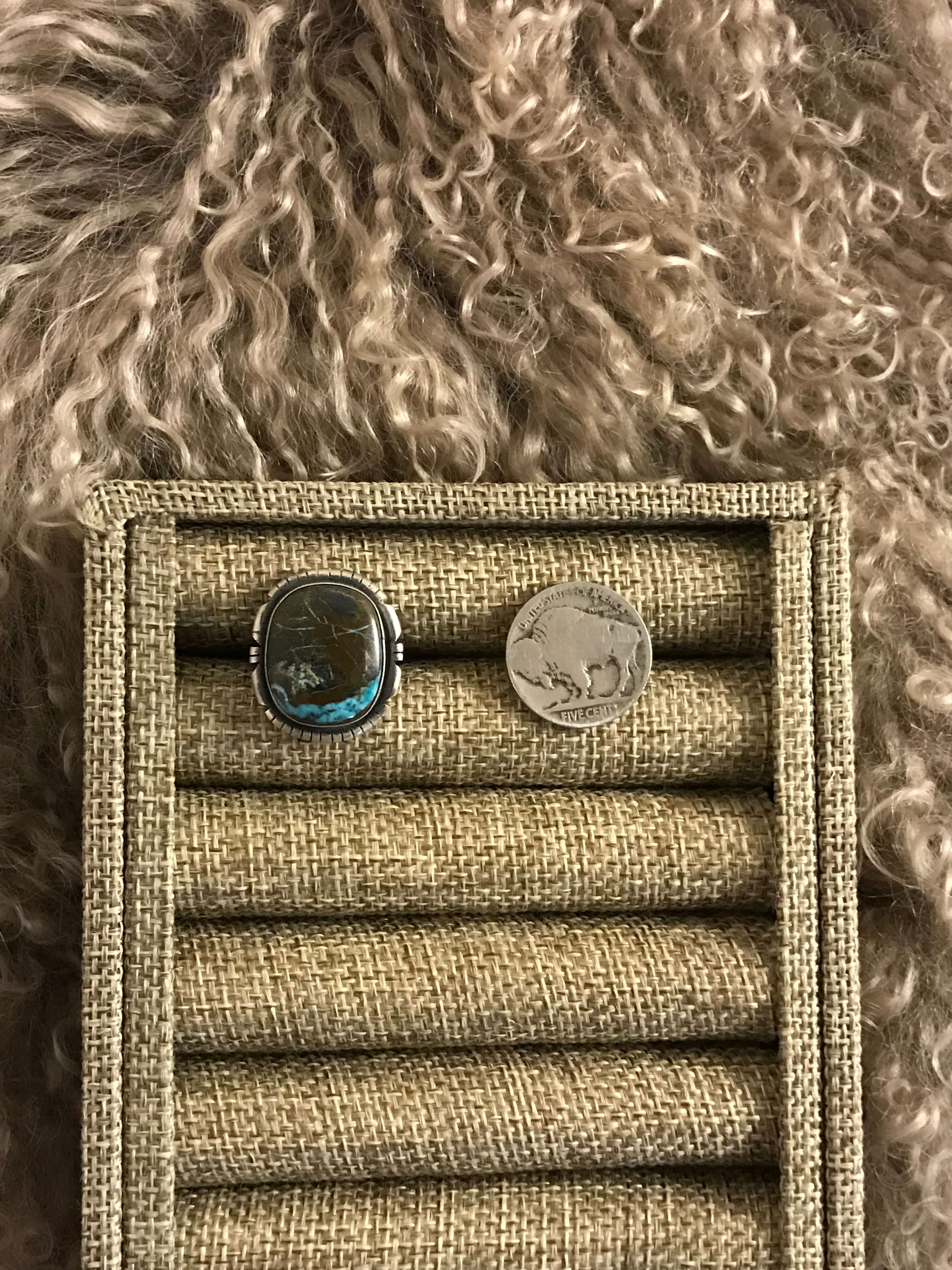 The Ridgin Ring 3, Sz 6-Rings-Calli Co., Turquoise and Silver Jewelry, Native American Handmade, Zuni Tribe, Navajo Tribe, Brock Texas