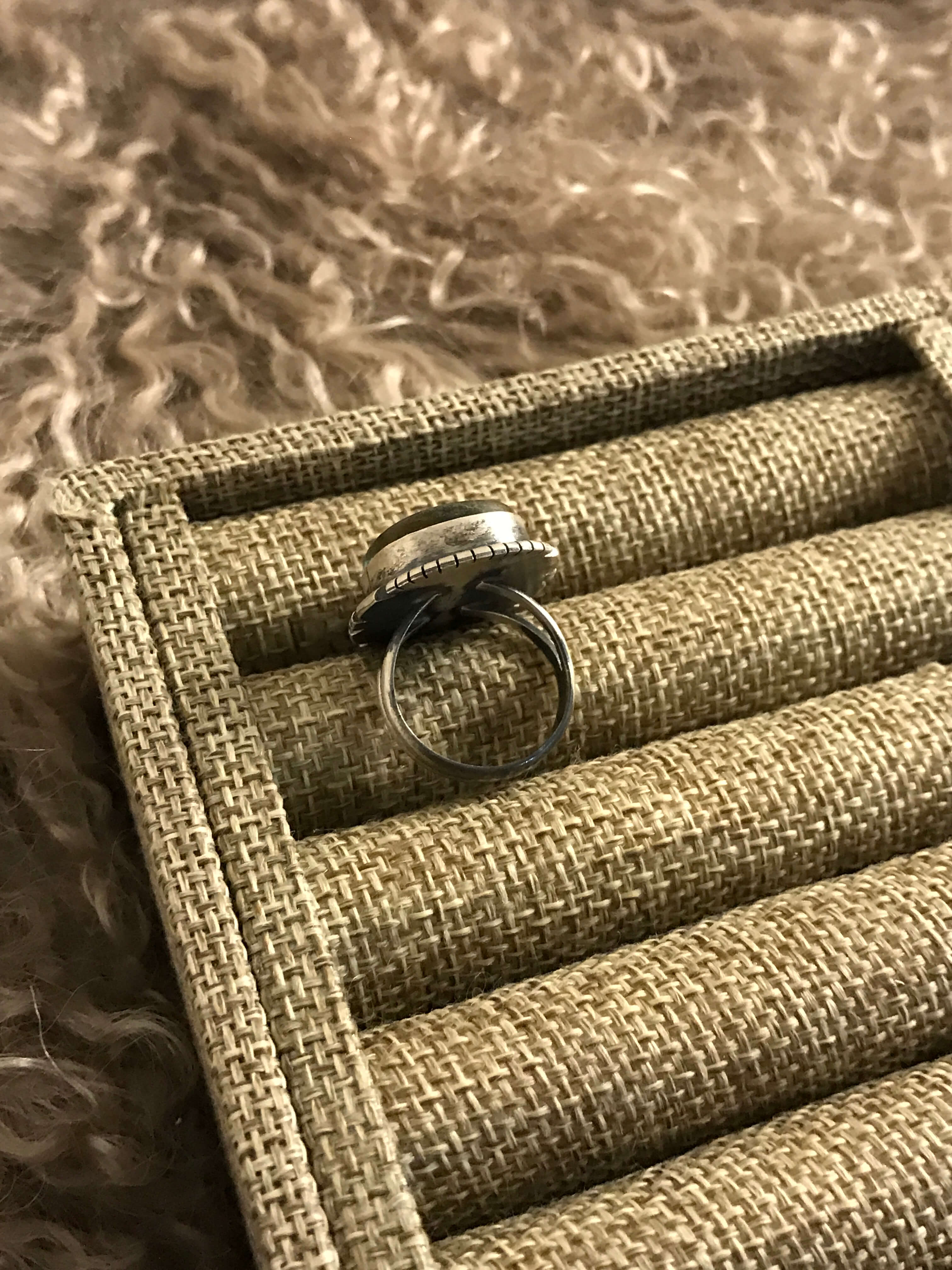 The Ridgin Ring 3, Sz 6-Rings-Calli Co., Turquoise and Silver Jewelry, Native American Handmade, Zuni Tribe, Navajo Tribe, Brock Texas