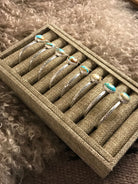 The Wilshire Cuffs xx-Bracelets & Cuffs-Calli Co., Turquoise and Silver Jewelry, Native American Handmade, Zuni Tribe, Navajo Tribe, Brock Texas