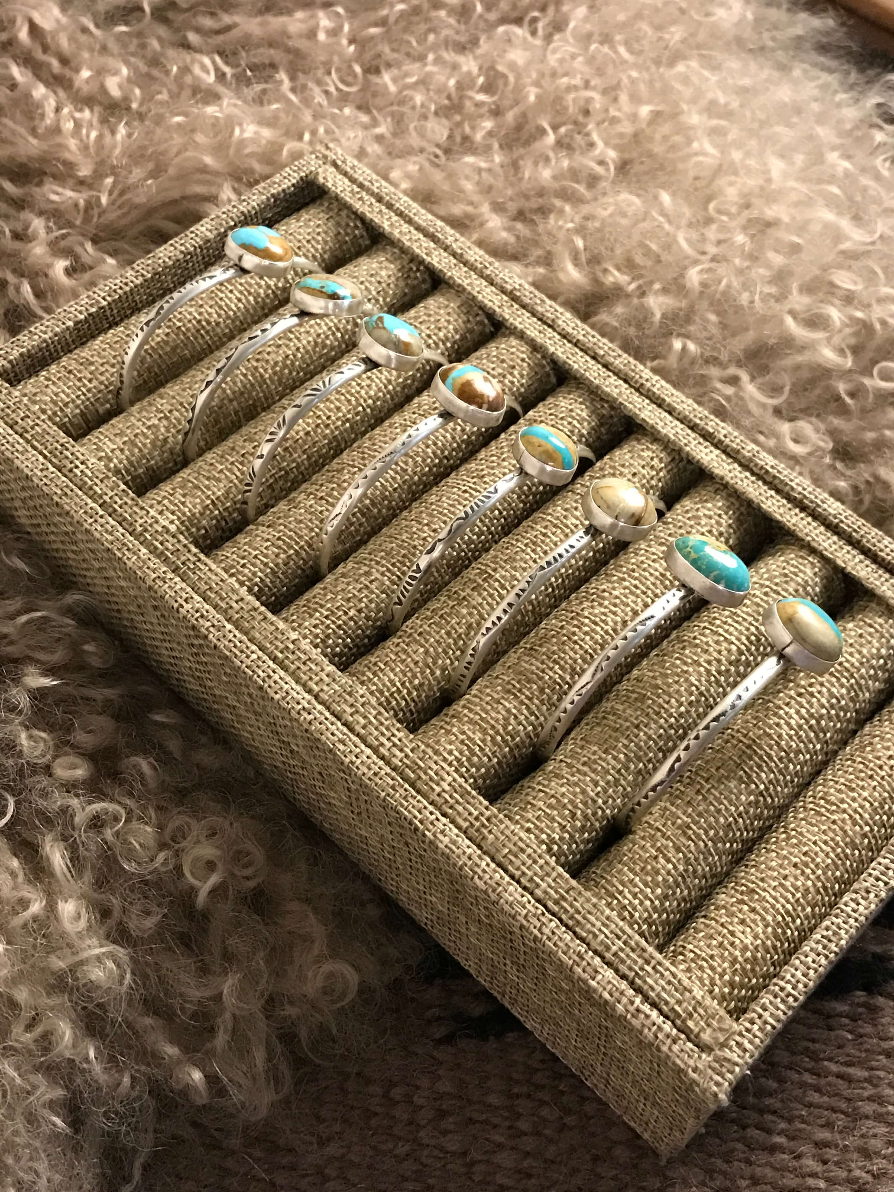 The Wilshire Cuffs xx-Bracelets & Cuffs-Calli Co., Turquoise and Silver Jewelry, Native American Handmade, Zuni Tribe, Navajo Tribe, Brock Texas