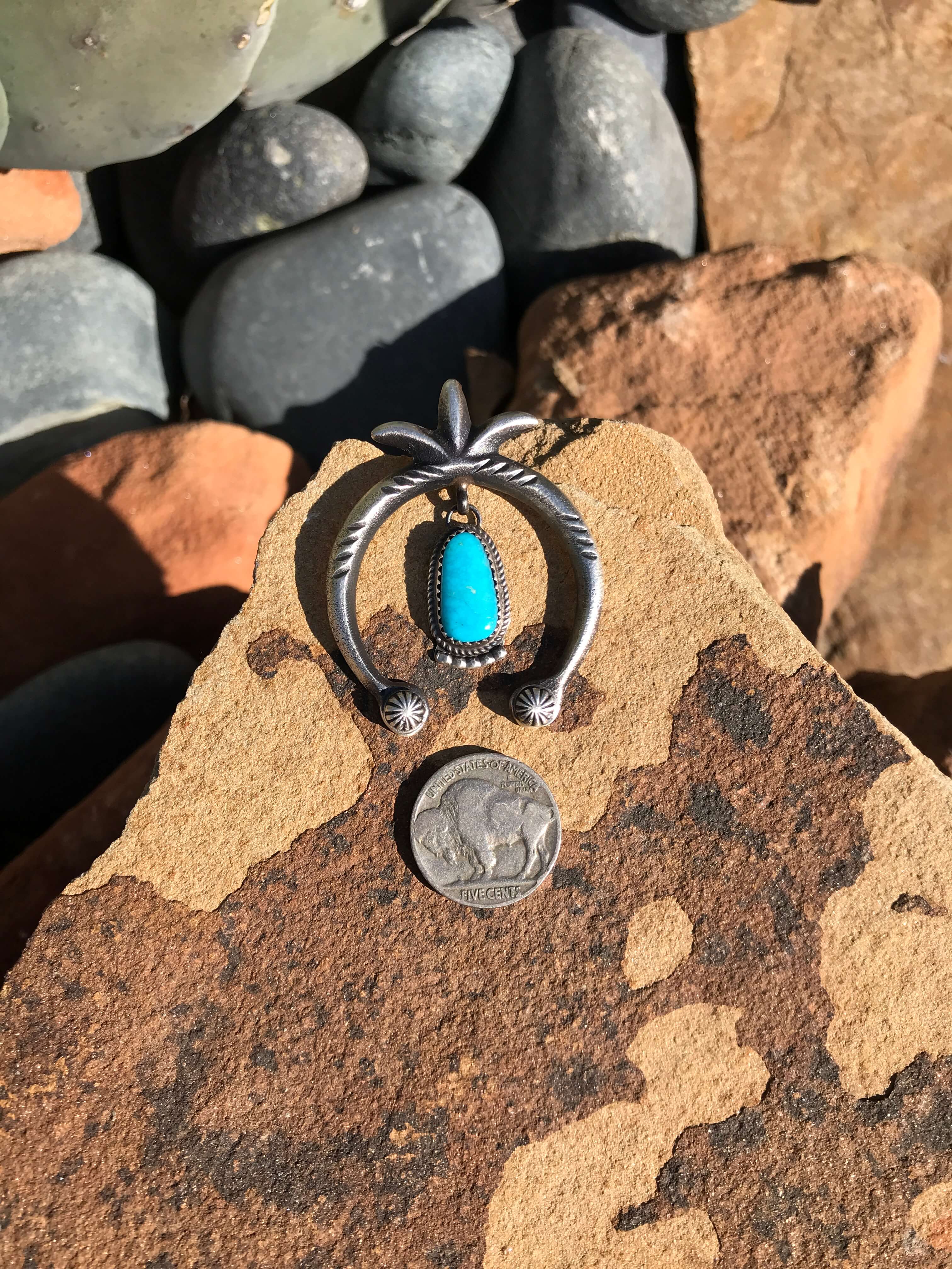 The Naja Pendant, 5-Pendants-Calli Co., Turquoise and Silver Jewelry, Native American Handmade, Zuni Tribe, Navajo Tribe, Brock Texas