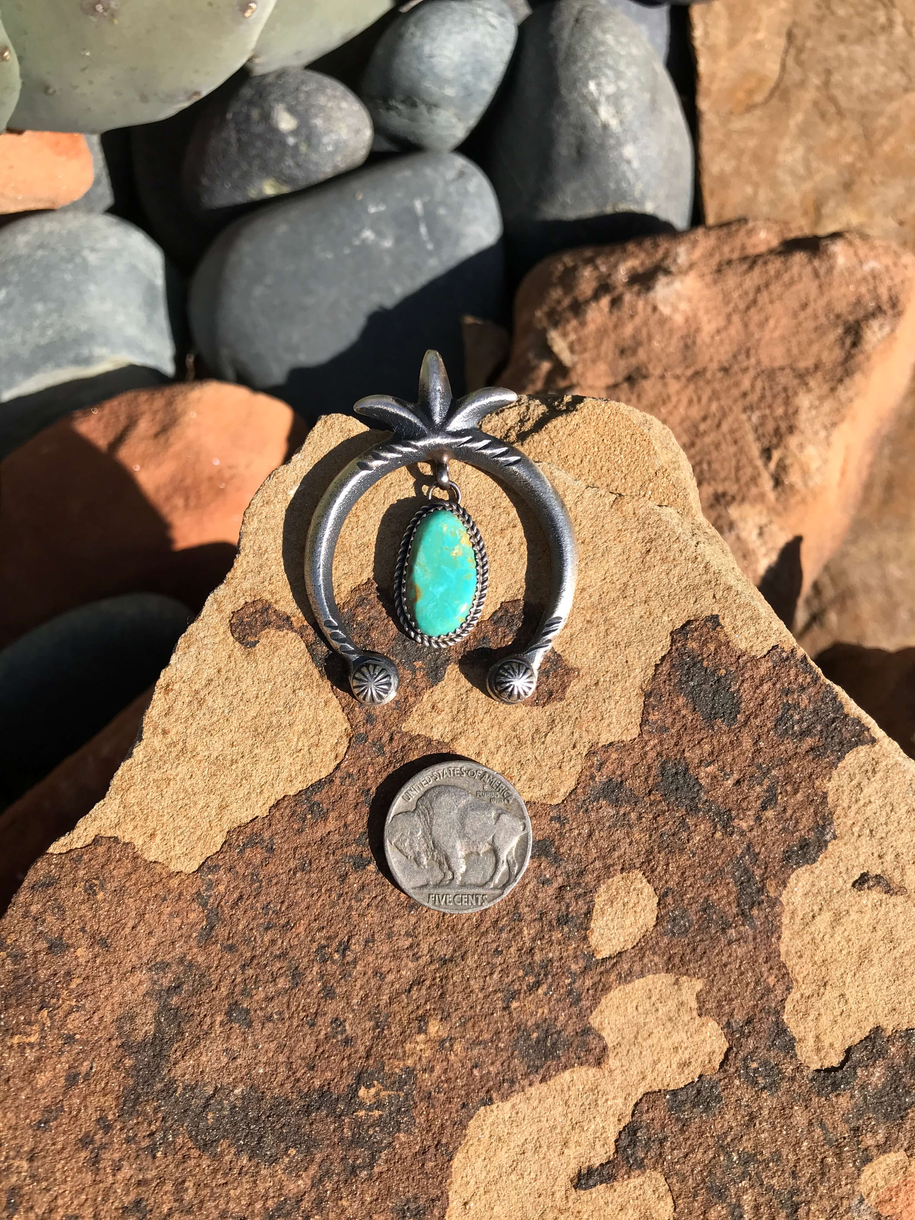 The Naja Pendant, 7-Pendants-Calli Co., Turquoise and Silver Jewelry, Native American Handmade, Zuni Tribe, Navajo Tribe, Brock Texas