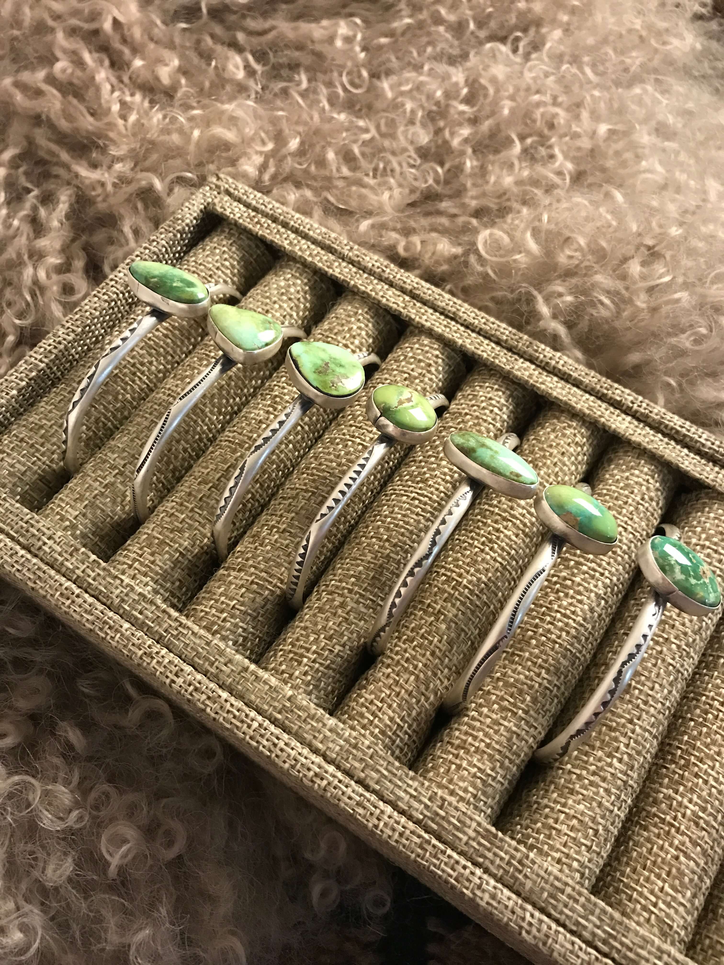 The Ridgemark Cuffs-Bracelets & Cuffs-Calli Co., Turquoise and Silver Jewelry, Native American Handmade, Zuni Tribe, Navajo Tribe, Brock Texas