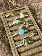 The Four Buttes Cuffs-Bracelets & Cuffs-Calli Co., Turquoise and Silver Jewelry, Native American Handmade, Zuni Tribe, Navajo Tribe, Brock Texas