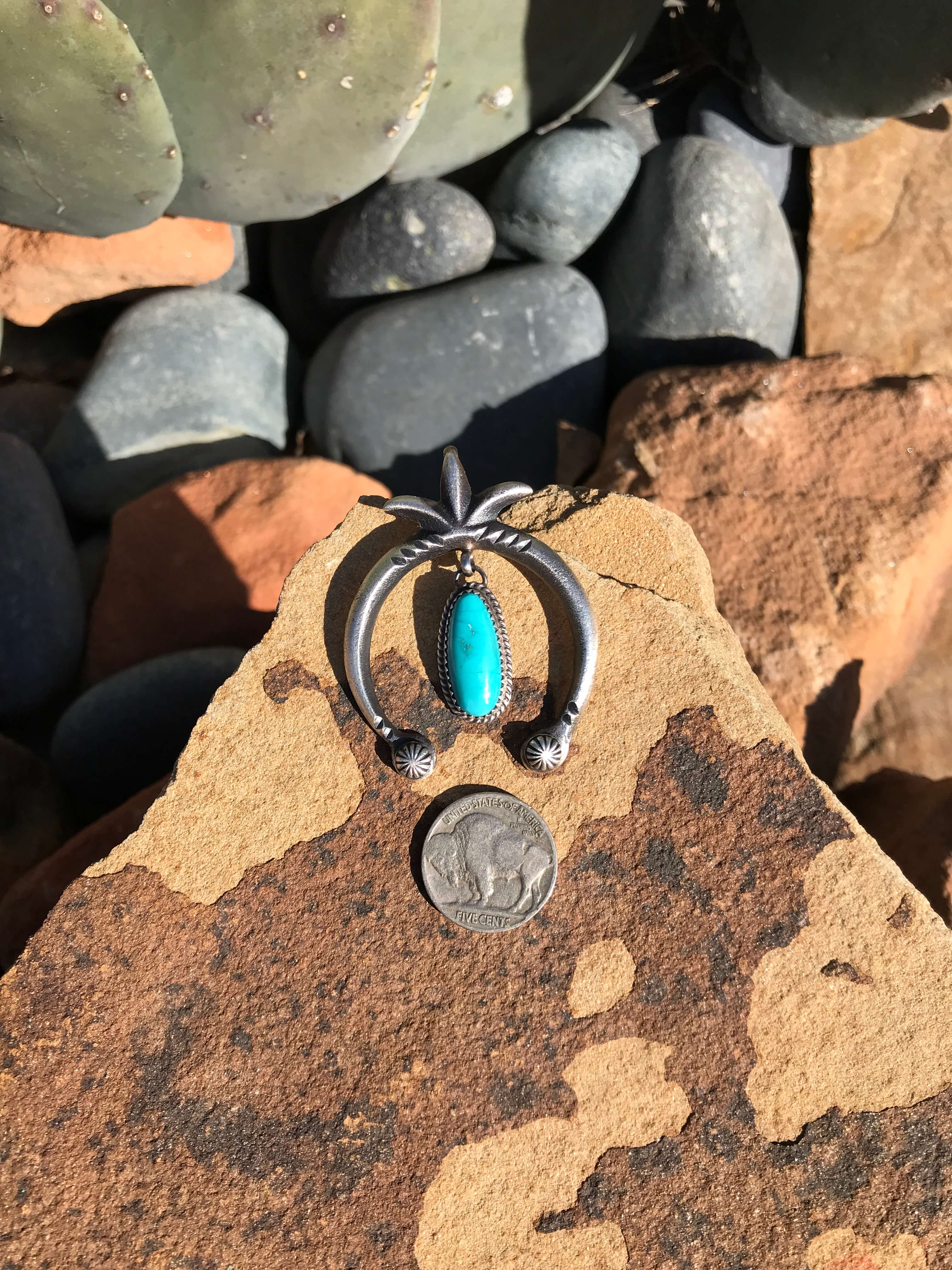 The Naja Pendant, 10-Pendants-Calli Co., Turquoise and Silver Jewelry, Native American Handmade, Zuni Tribe, Navajo Tribe, Brock Texas