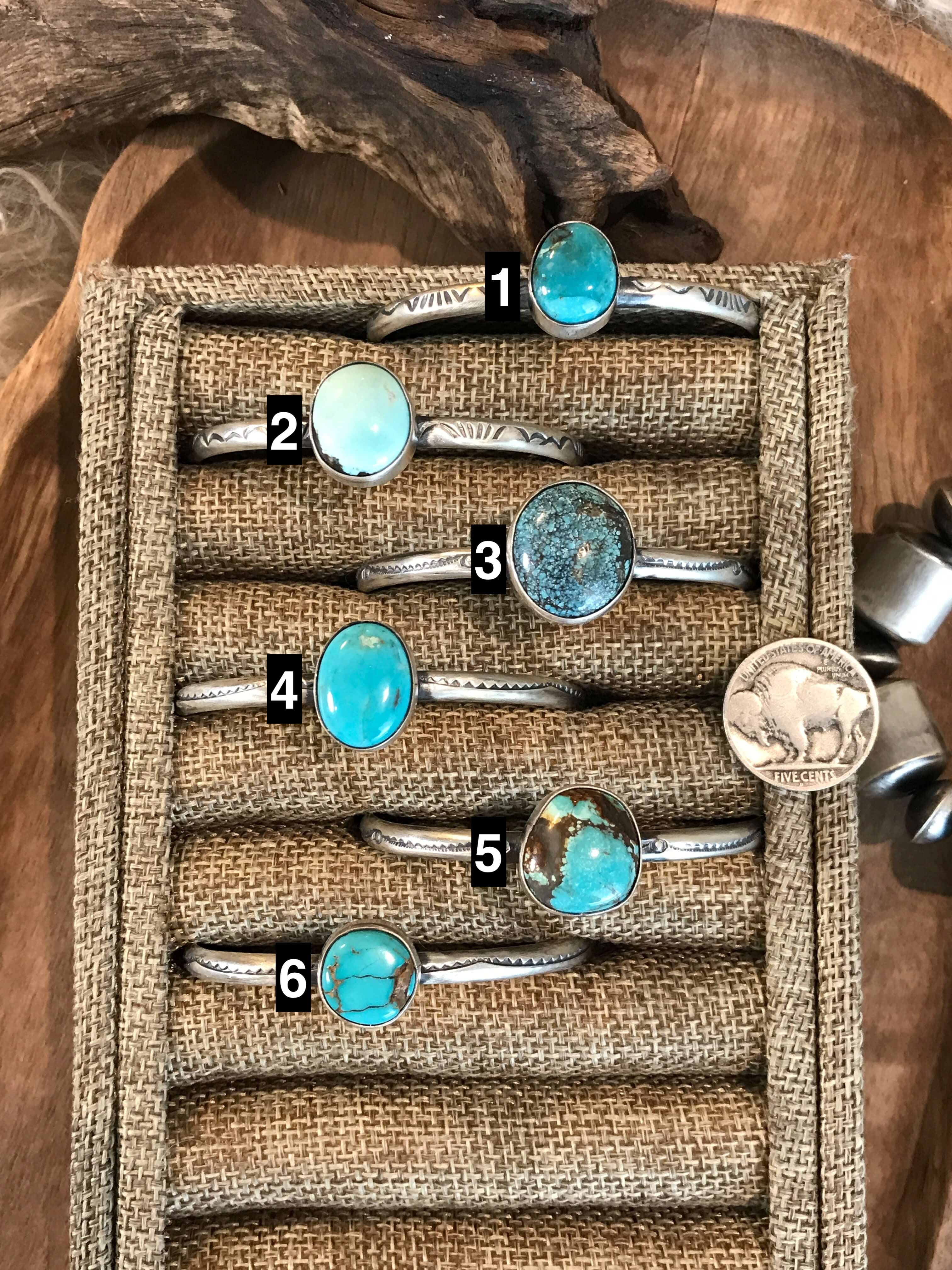 The Bent Tree Cuffs-Bracelets & Cuffs-Calli Co., Turquoise and Silver Jewelry, Native American Handmade, Zuni Tribe, Navajo Tribe, Brock Texas