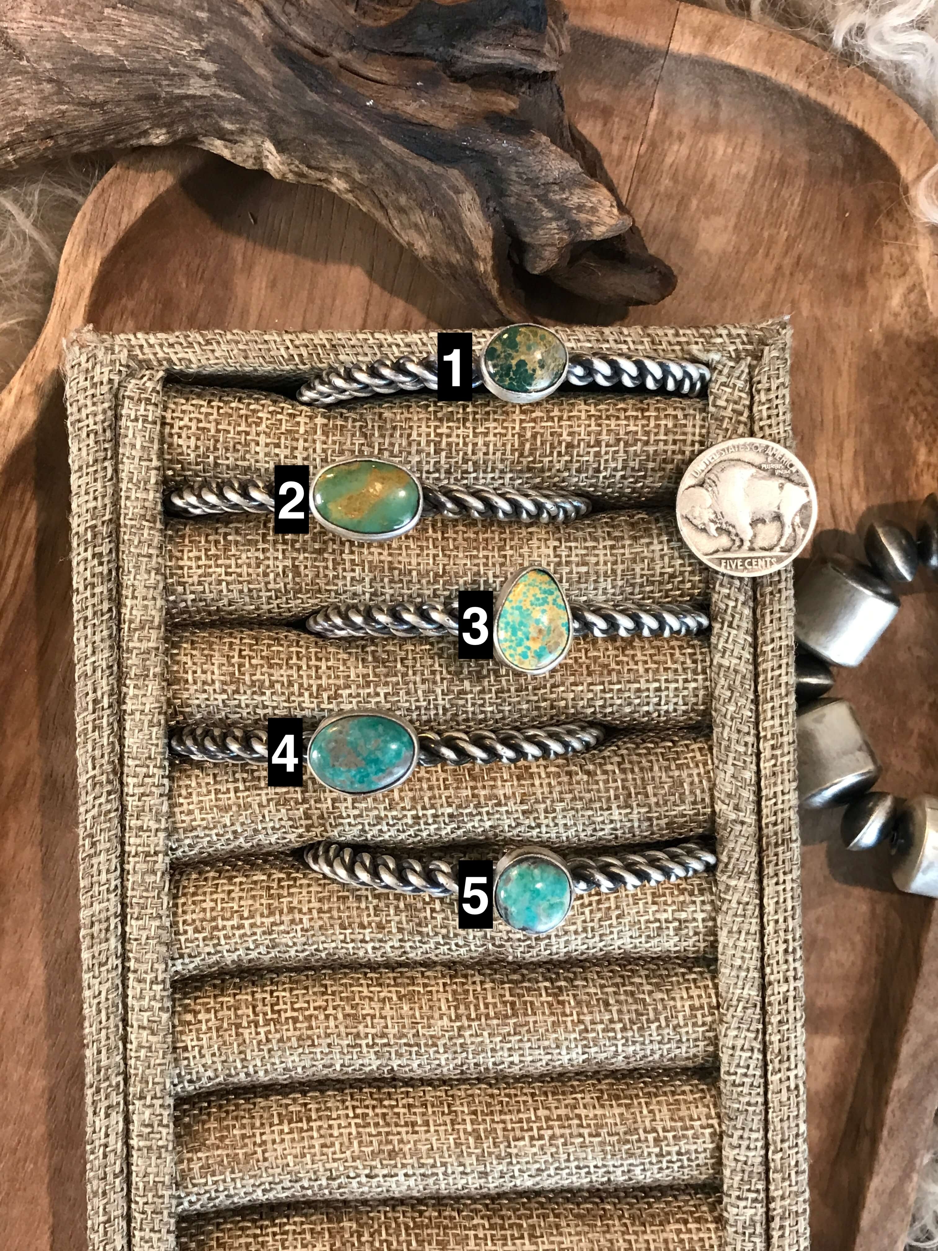 The Wrights Mesa Cuffs-Bracelets & Cuffs-Calli Co., Turquoise and Silver Jewelry, Native American Handmade, Zuni Tribe, Navajo Tribe, Brock Texas