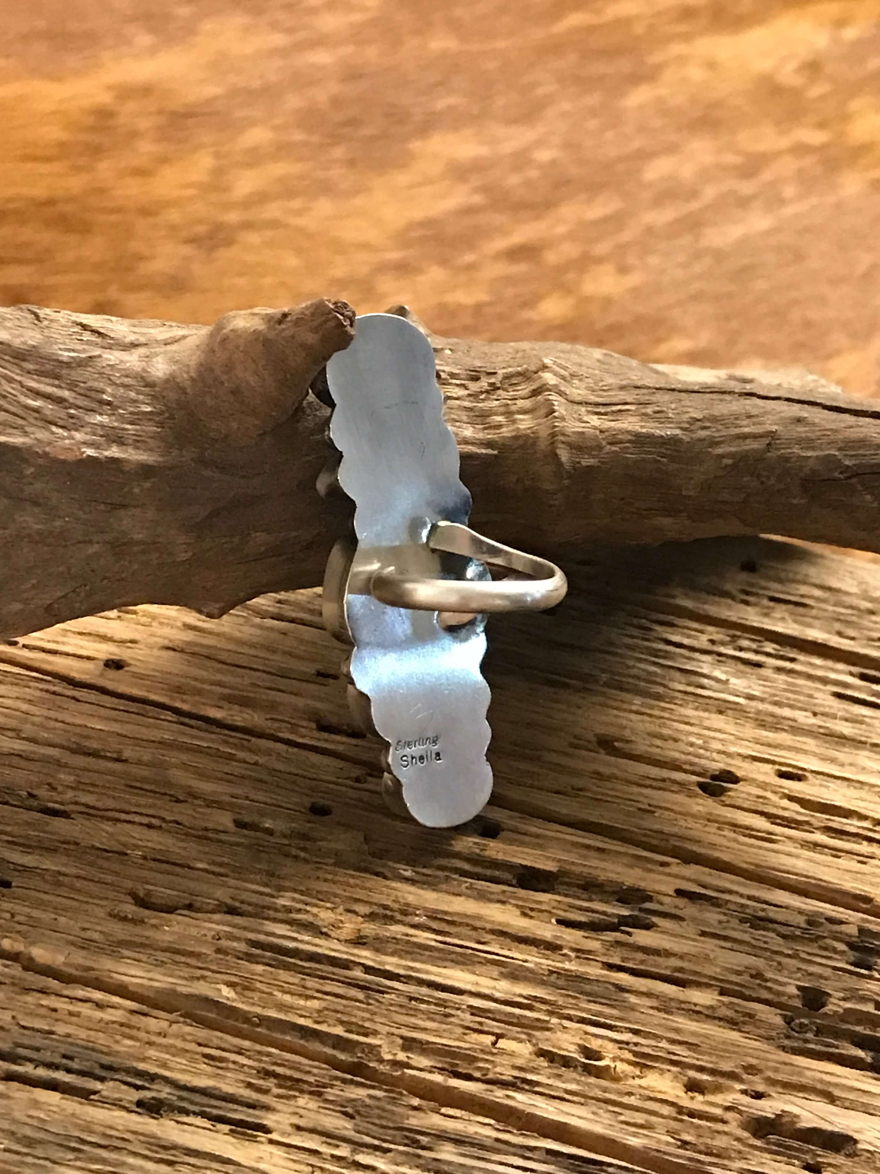 The Malay Adjustable Ring-Rings-Calli Co., Turquoise and Silver Jewelry, Native American Handmade, Zuni Tribe, Navajo Tribe, Brock Texas