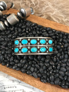 The Double Row Cuff, 3-Bracelets & Cuffs-Calli Co., Turquoise and Silver Jewelry, Native American Handmade, Zuni Tribe, Navajo Tribe, Brock Texas