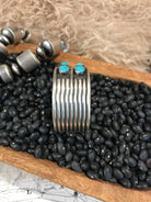 The Double Row Cuff, 3-Bracelets & Cuffs-Calli Co., Turquoise and Silver Jewelry, Native American Handmade, Zuni Tribe, Navajo Tribe, Brock Texas