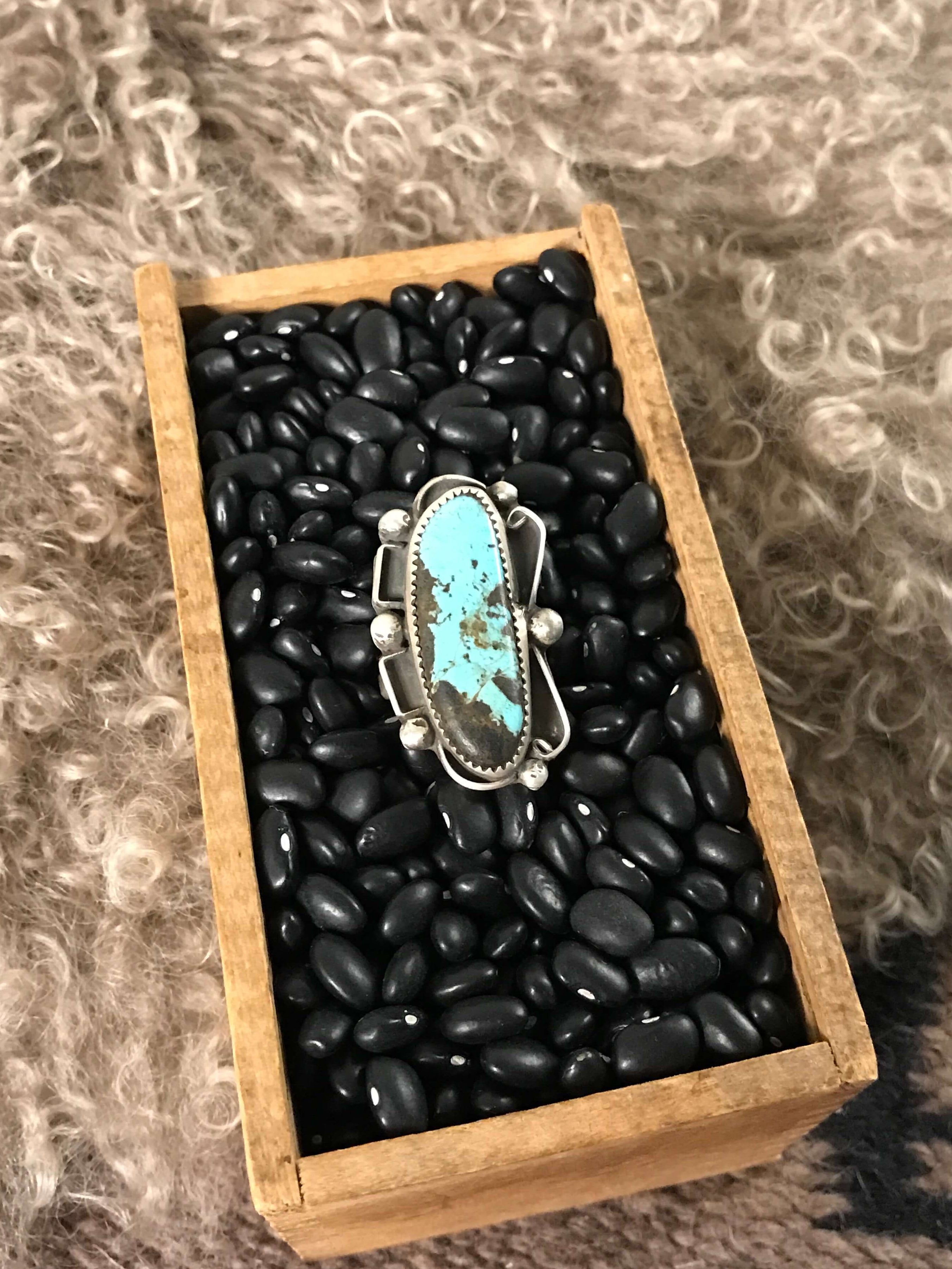 The Gooding Ring, Sz 6 xx-Rings-Calli Co., Turquoise and Silver Jewelry, Native American Handmade, Zuni Tribe, Navajo Tribe, Brock Texas
