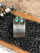 The Double Row Cuff, 2-Bracelets & Cuffs-Calli Co., Turquoise and Silver Jewelry, Native American Handmade, Zuni Tribe, Navajo Tribe, Brock Texas