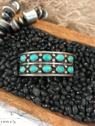 The Double Row Cuff, 1-Bracelets & Cuffs-Calli Co., Turquoise and Silver Jewelry, Native American Handmade, Zuni Tribe, Navajo Tribe, Brock Texas