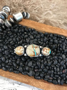 The Boulder 3 Stone Cuff-Bracelets & Cuffs-Calli Co., Turquoise and Silver Jewelry, Native American Handmade, Zuni Tribe, Navajo Tribe, Brock Texas