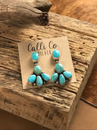 The Tomayo Earrings-Earrings-Calli Co., Turquoise and Silver Jewelry, Native American Handmade, Zuni Tribe, Navajo Tribe, Brock Texas