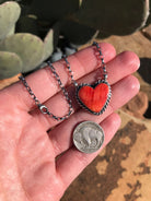 The Heart Necklace, 32-Necklaces-Calli Co., Turquoise and Silver Jewelry, Native American Handmade, Zuni Tribe, Navajo Tribe, Brock Texas